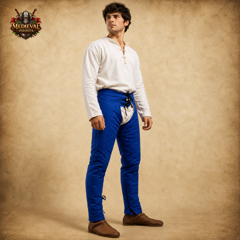 Medieval Cotton Chausses – Padded Leggings for SCA Armor, Gambeson & Maille Hauberk