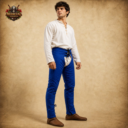 Medieval Cotton Chausses – Padded Leggings for SCA Armor, Gambeson & Maille Hauberk