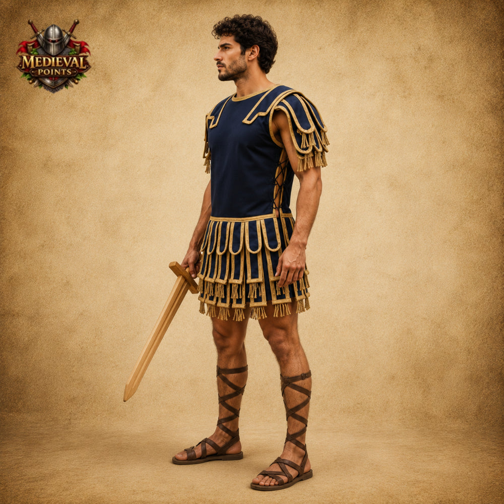 Roman Subarmalis Armor – Gladiator Padded Tunic with Pteruges | Ancient Roman Costume