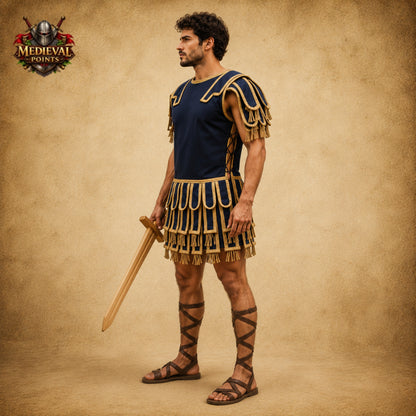 Roman Subarmalis Armor – Gladiator Padded Tunic with Pteruges | Ancient Roman Costume