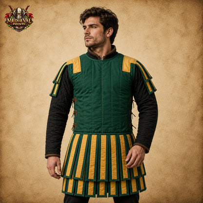 Roman Gladiator Subarmalis Gambeson – Padded Warrior Tunic for Reenactment, LARP & Renaissance Fair Costume