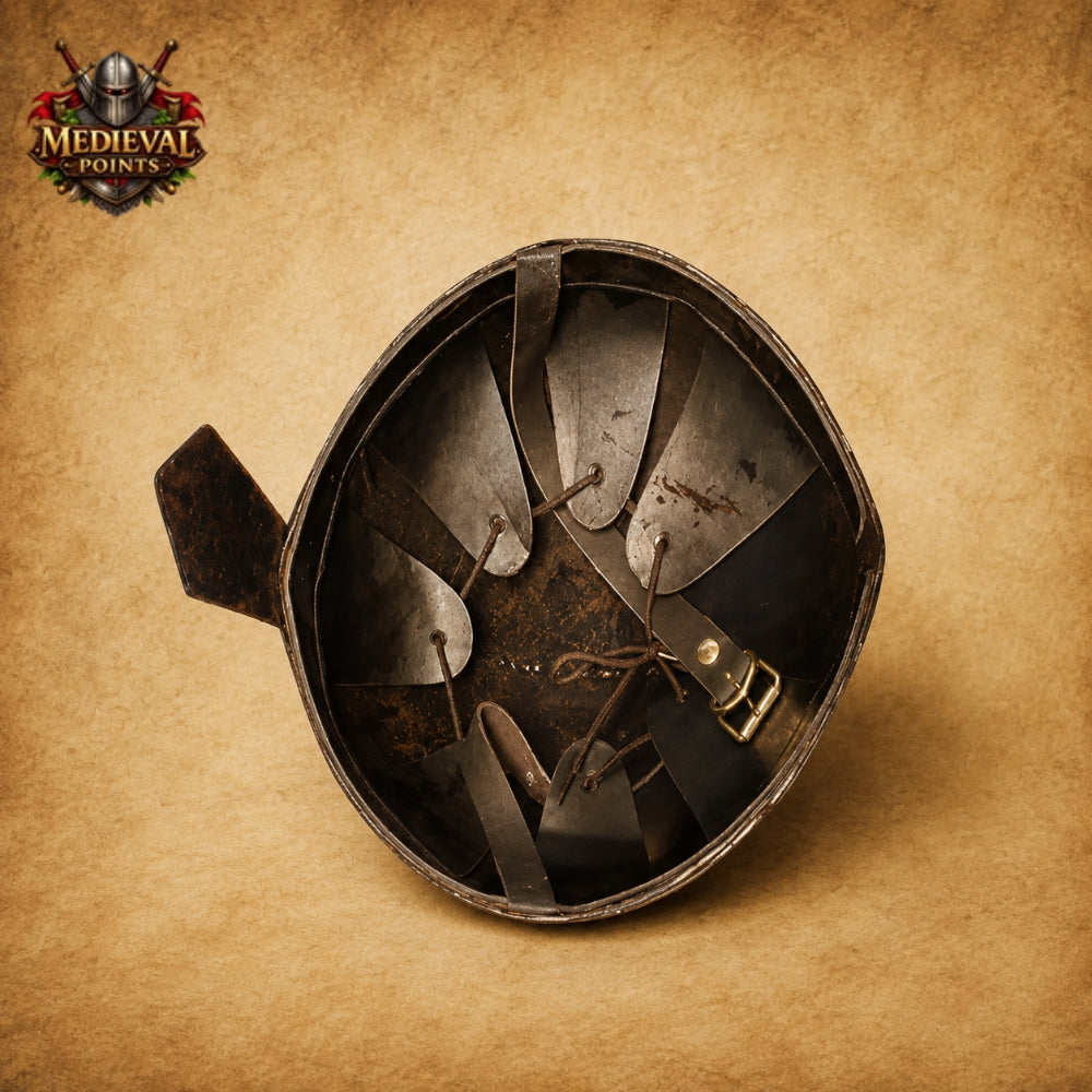 Handmade Medieval Norman Nasal Helmet with Wooden Display Stand