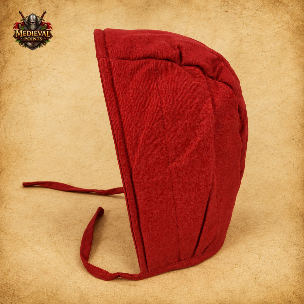 Medieval Quilted Cotton Arming Cap – Padded Armor Hood for LARP, HEMA, SCA & Reenactment