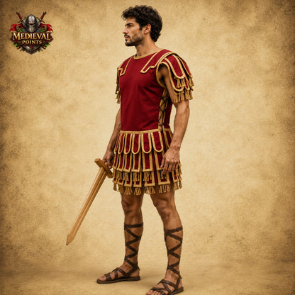 Roman Subarmalis Armor – Gladiator Padded Tunic with Pteruges | Ancient Roman Costume