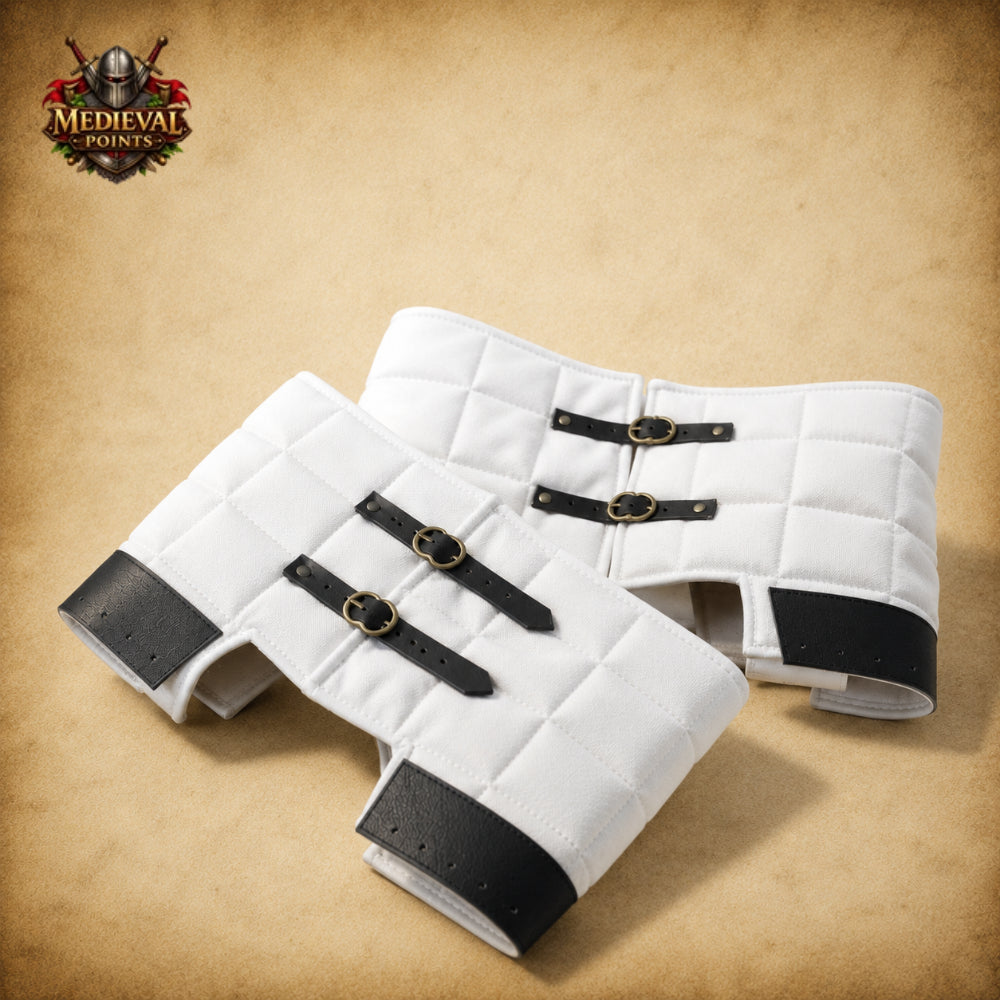 Medieval Quilted Cotton C-Belt – Extra-Wide Padded Armor Belt for LARP, Cosplay & Reenactment