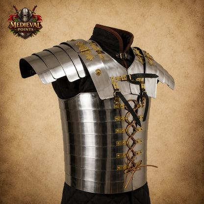 Roman Lorica Segmentata Armor | Medieval Roman Legionary Steel Cuirass | LARP, Cosplay, Reenactment & Collectible Replica