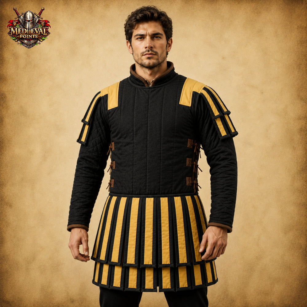 Roman Gladiator Subarmalis Gambeson – Padded Warrior Tunic for Reenactment, LARP & Renaissance Fair Costume