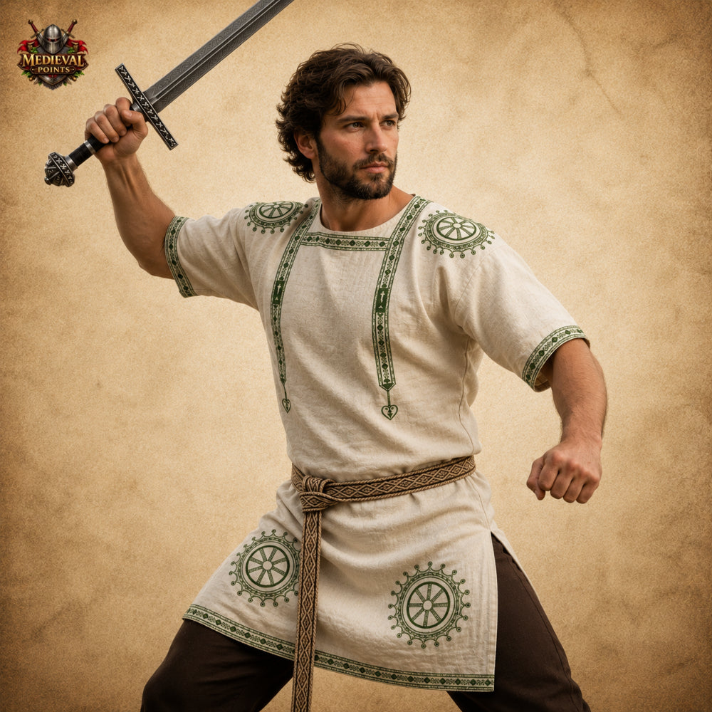 Roman Tunica Manicata – Padded Gambeson Tunic for Roman Warrior, LARP, SCA & Medieval Reenactment Costume