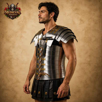 Roman Lorica Segmentata Armor | Medieval Roman Legionary Steel Cuirass | LARP, Cosplay, Reenactment & Collectible Replica