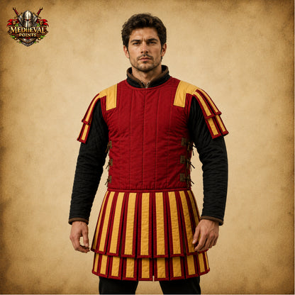 Roman Gladiator Subarmalis Gambeson – Padded Warrior Tunic for Reenactment, LARP & Renaissance Fair Costume