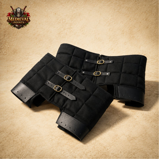 Medieval Quilted Cotton C-Belt – Extra-Wide Padded Armor Belt for LARP, Cosplay & Reenactment