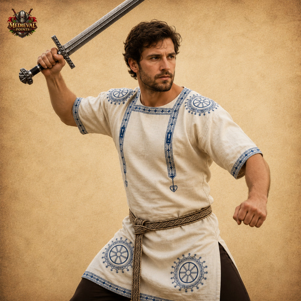 Roman Tunica Manicata – Padded Gambeson Tunic for Roman Warrior, LARP, SCA & Medieval Reenactment Costume