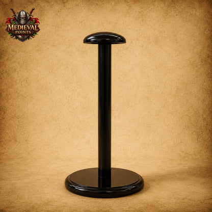 Viking Vendel Spectacle Helmet with Chainmail & Wooden Display Stand