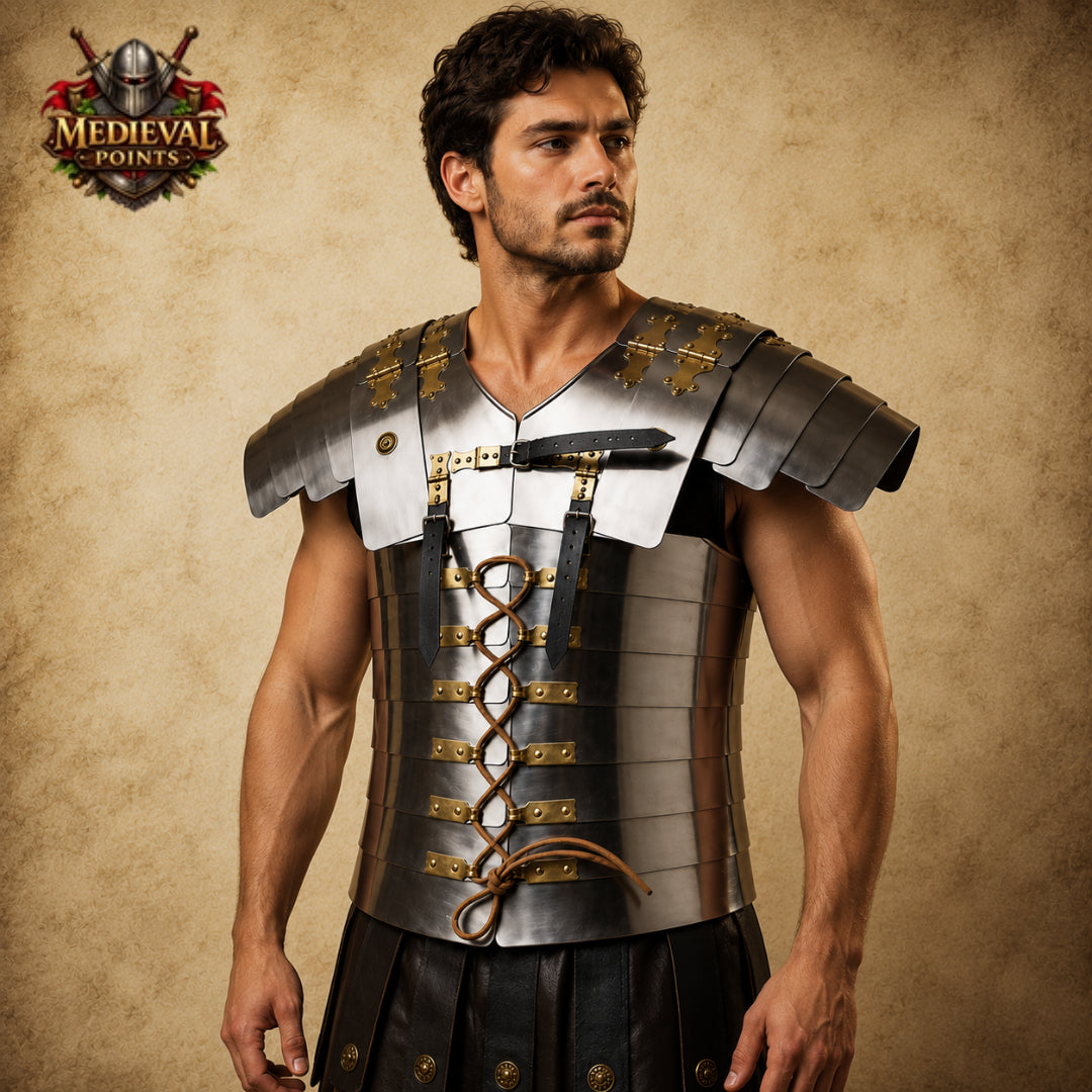 Roman Lorica Segmentata Armor | Medieval Roman Legionary Steel Cuirass | LARP, Cosplay, Reenactment & Collectible Replica