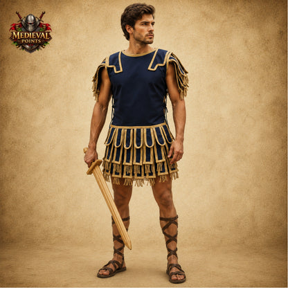 Roman Subarmalis Armor – Gladiator Padded Tunic with Pteruges | Ancient Roman Costume