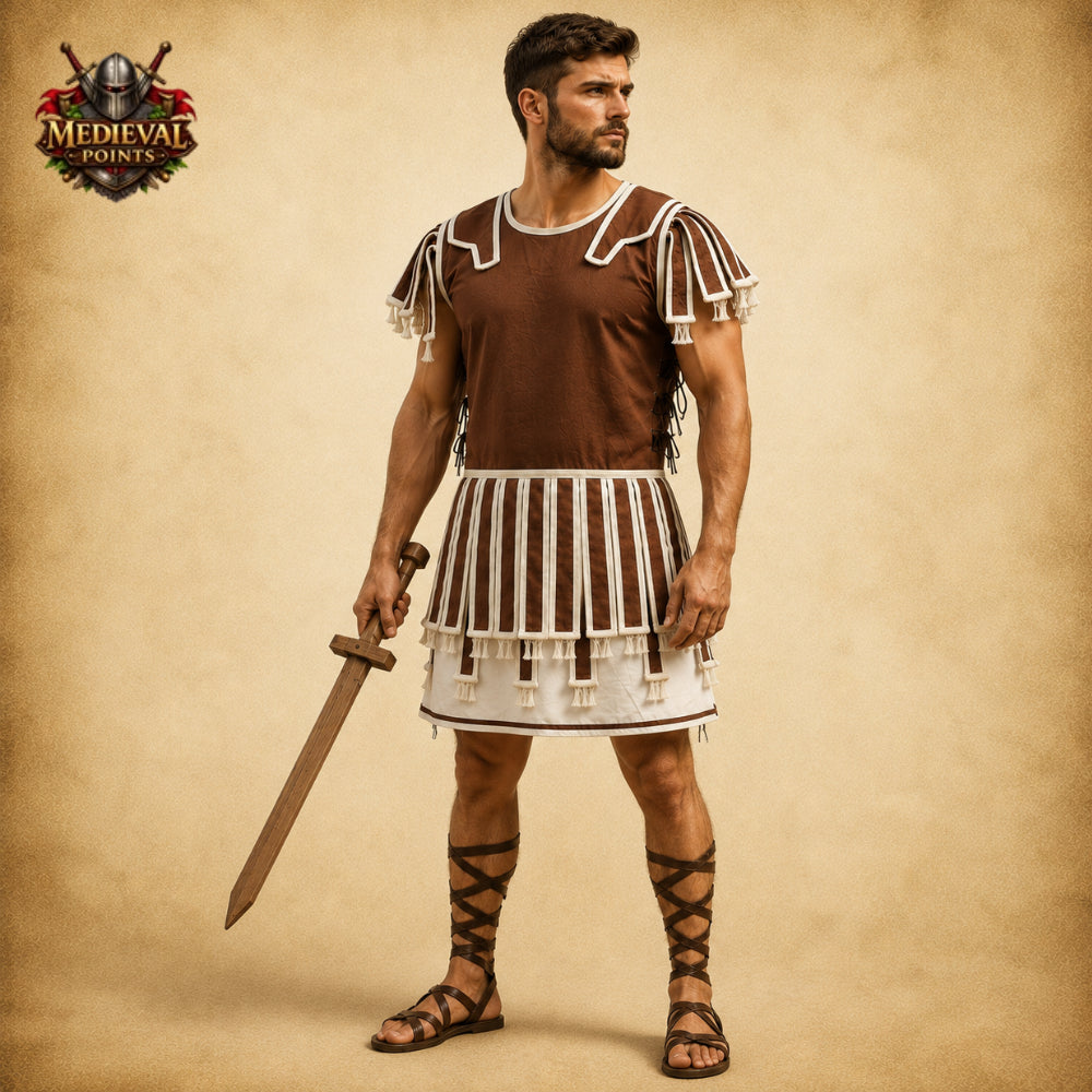 Roman Quilted Subarmalis Padded Armor Vest, Ancient Roman Legionary Tunic, Gladiator Costume, LARP Reenactment Armor