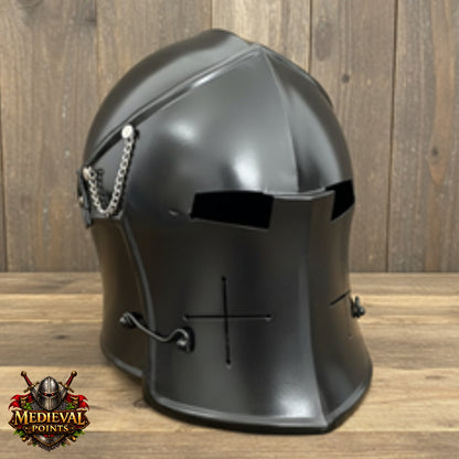 Medieval Barbute Helmet : fully wearable helmet for Role Play , Barbute Helmet