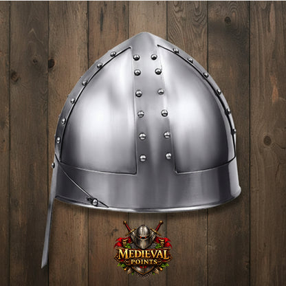 Deluxe Norman Helmet : With Display Stand, Liner and Strap, Medieval Nasal Helmet