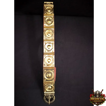 Roman Concentric Stamp Belt | Ancient Leather Belt for Reenactment & LARP