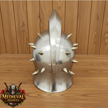 Gladiator Maximus Helmet: for Role Play with Display Stand for Home Office Decor