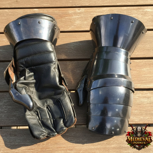 Mild steel Clamshell Gauntlets – 16-Gauge Steel Armor Gloves