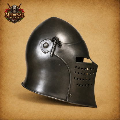 Handcrafted Medieval Barbuta Helmet | Steel Knight Helm for LARP, Reenactment & Cosplay