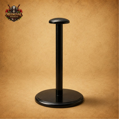 Medieval Raven Viking Helmet with Chainmail & Wooden Display Stand