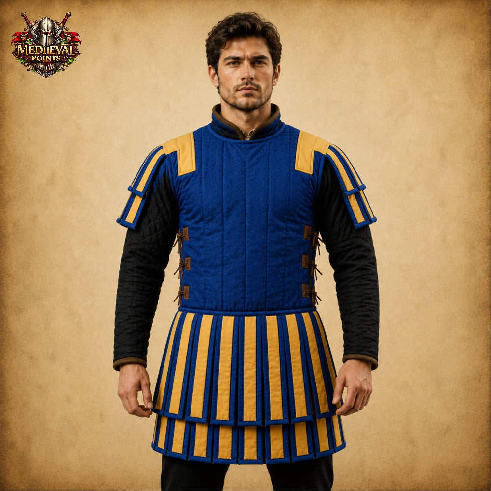 Roman Gladiator Subarmalis Gambeson – Padded Warrior Tunic for Reenactment, LARP & Renaissance Fair Costume