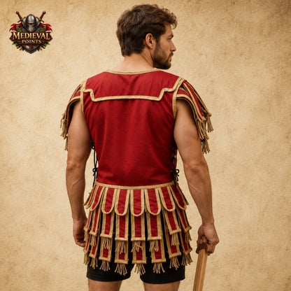 Roman Subarmalis Armor – Gladiator Padded Tunic with Pteruges | Ancient Roman Costume