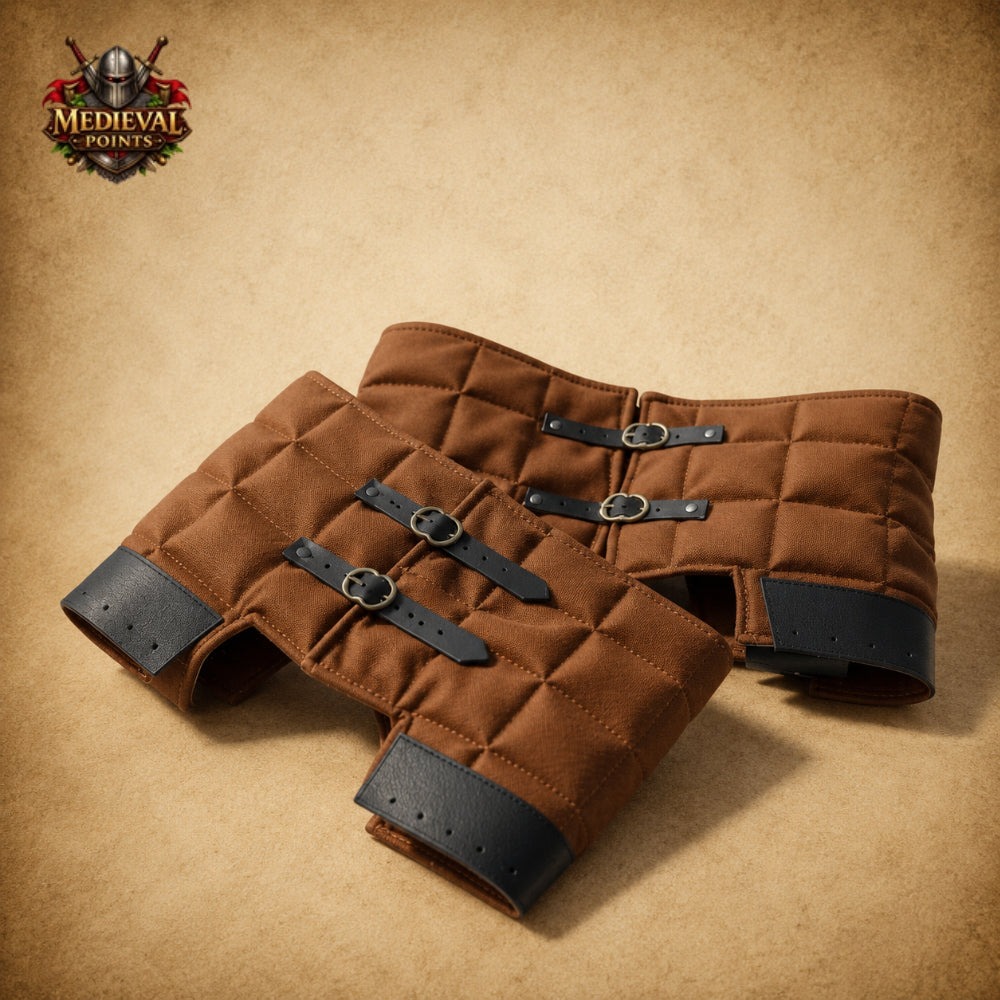 Medieval Quilted Cotton C-Belt – Extra-Wide Padded Armor Belt for LARP, Cosplay & Reenactment
