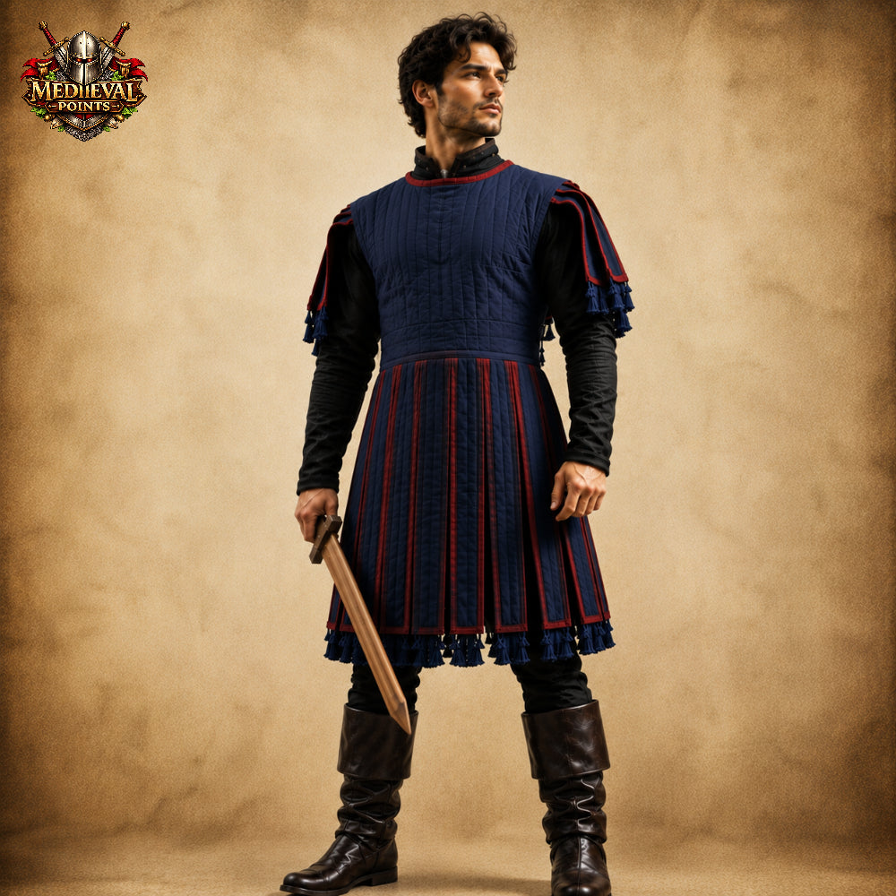 Medieval Subarmalis Padded Armor Tunic, Medieval Knight Vest, Renaissance Faire Costume, LARP Reenactment Clothing