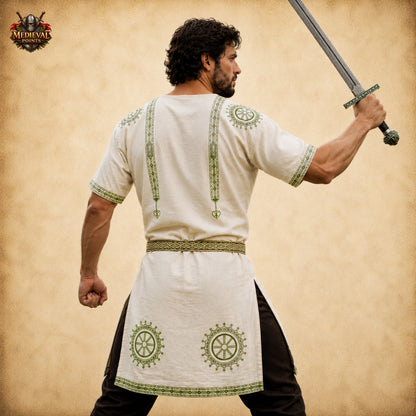 Roman Tunica Manicata – Padded Gambeson Tunic for Roman Warrior, LARP, SCA & Medieval Reenactment Costume