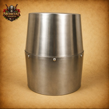 Crusader Knight Templar Helmet with Wooden Display Stand