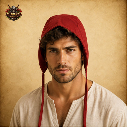Medieval Quilted Cotton Arming Cap – Padded Armor Hood for LARP, HEMA, SCA & Reenactment