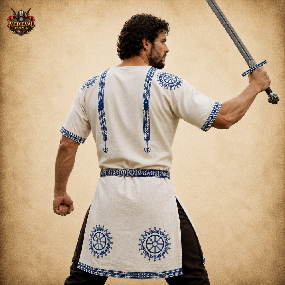 Roman Tunica Manicata – Padded Gambeson Tunic for Roman Warrior, LARP, SCA & Medieval Reenactment Costume