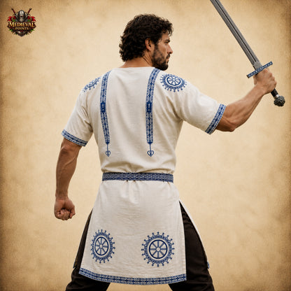 Roman Tunica Manicata – Padded Gambeson Tunic for Roman Warrior, LARP, SCA & Medieval Reenactment Costume