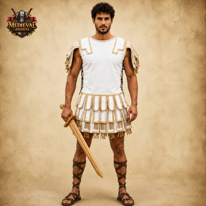 Roman Subarmalis Armor – Gladiator Padded Tunic with Pteruges | Ancient Roman Costume