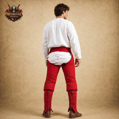 Medieval Quilted Padded Chausses – Protective Leg Armor for Knights, HEMA, LARP, Reenactment & Ren Faire