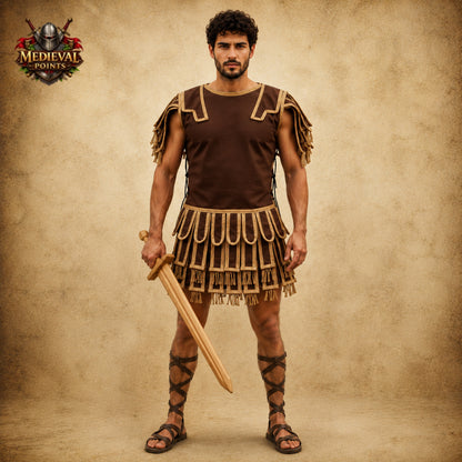 Roman Subarmalis Armor – Gladiator Padded Tunic with Pteruges | Ancient Roman Costume