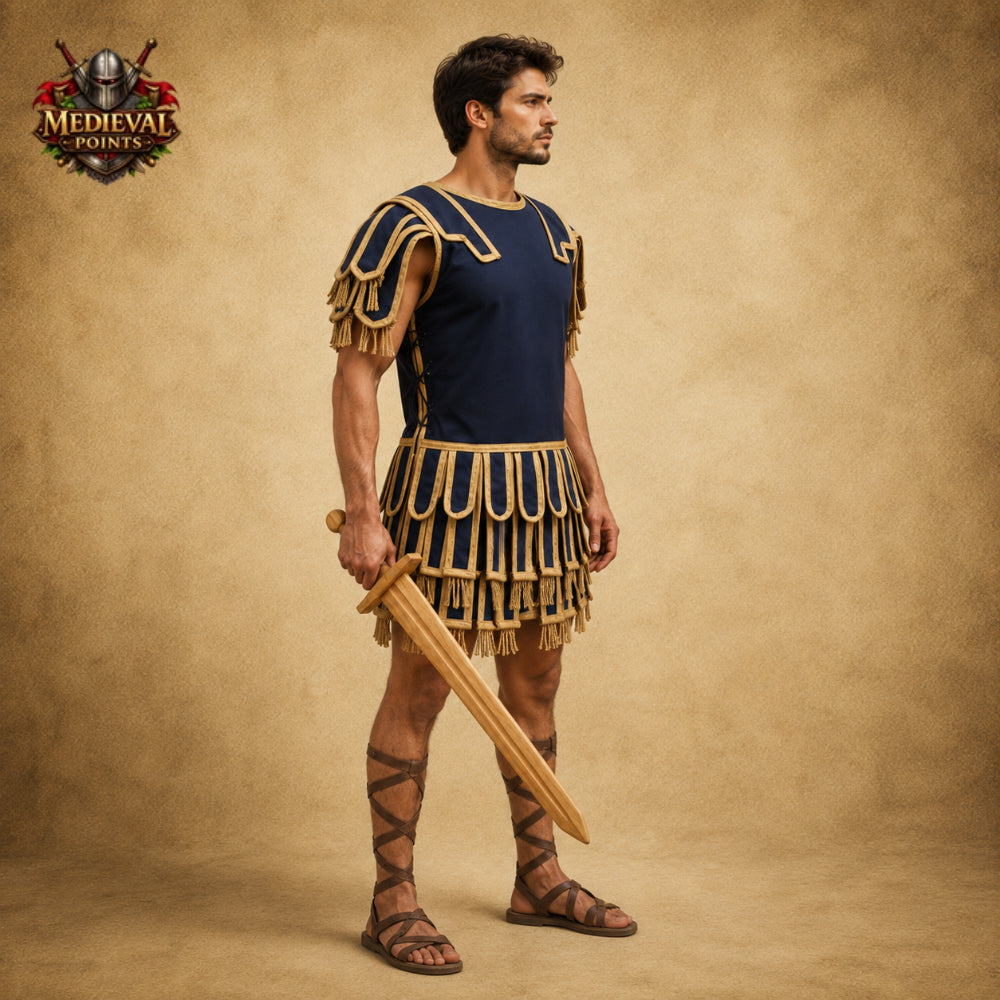 Roman Subarmalis Armor – Gladiator Padded Tunic with Pteruges | Ancient Roman Costume