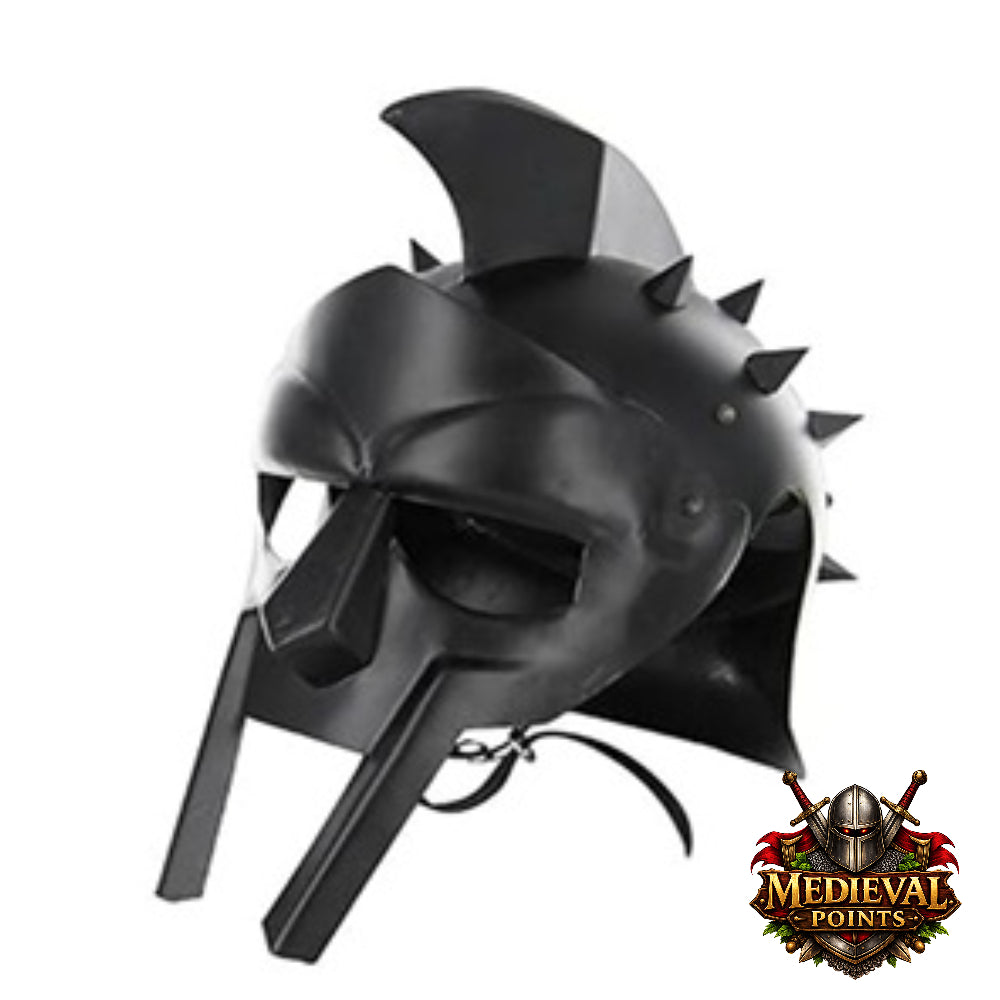 Gladiator Maximus Helmet: for Role Play with Display Stand for Home Office Decor