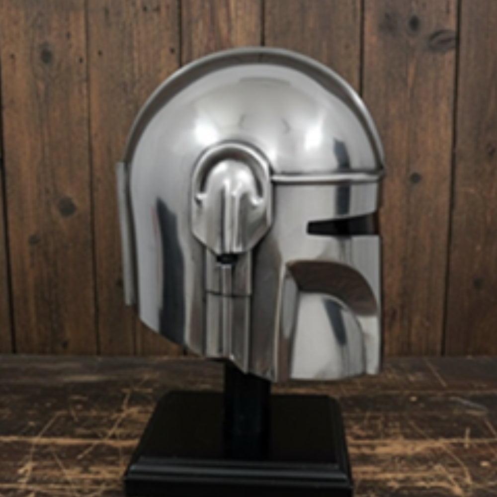 Mandalorian Helmet Cosplay Armor – Full Face Sci-Fi Warrior Helmet, Bounty Hunter Costume, LARP & Display