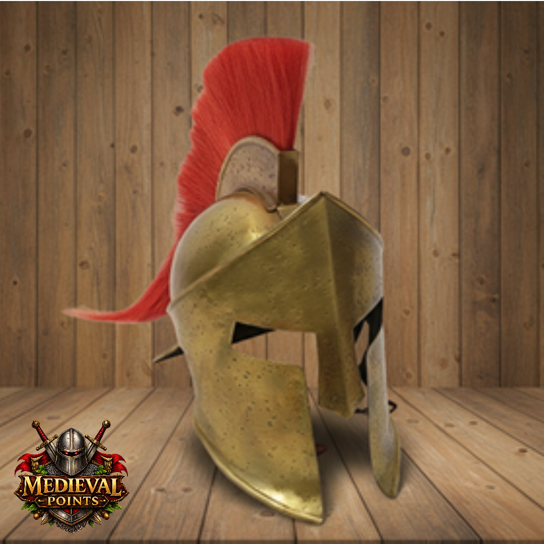 Brass Antic Spartan Warrior Helmet: 300 Movie Replica,