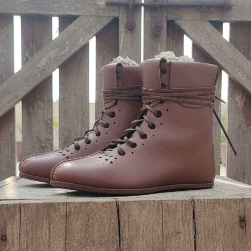 Roman Leather Boots – Vindolanda Style Historical Shoes for Reenactment, Renfaire & LARP