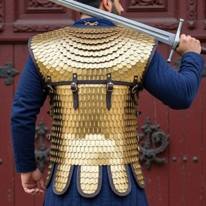 Brass Lorica Squamata: Roman Scale Armor Reenactment Scale size (36/26 ) - Ren Faire Costume