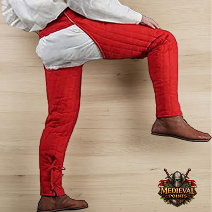 Medieval Cotton Leggings, Thick Padded Chausses Lower Under Gambeson Hauberk SCA Armor,