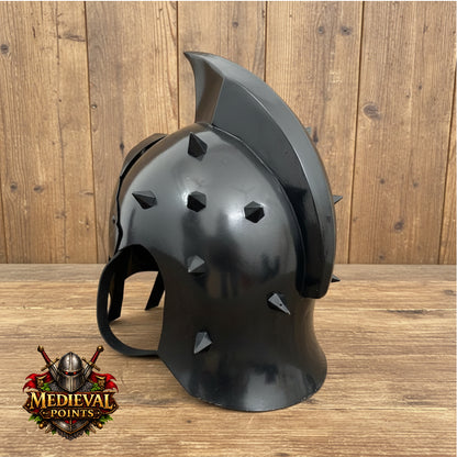 Gladiator Maximus Helmet: for Role Play with Display Stand for Home Office Decor