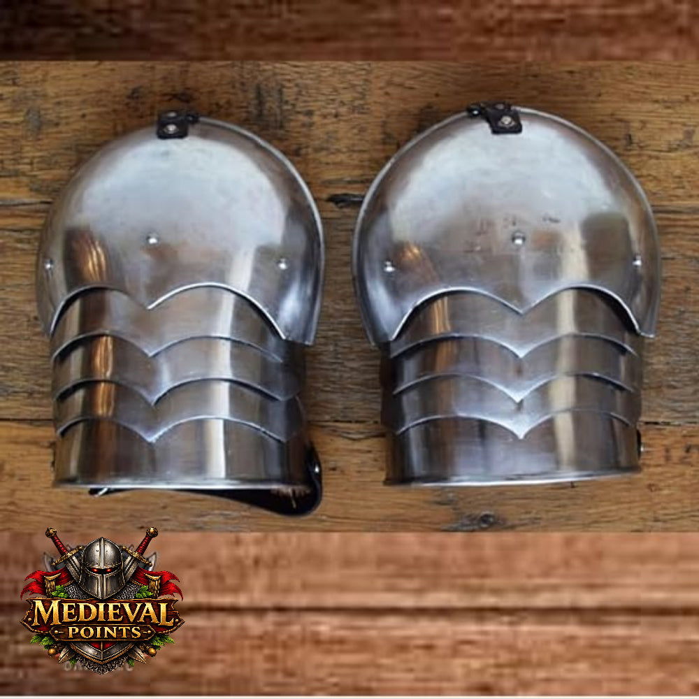Simple XIV Century Medieval Pauldrons arm| Steel Pauldrons| pauldrons sca armor steel armor medieval SCA Larp, Thanks giving gift