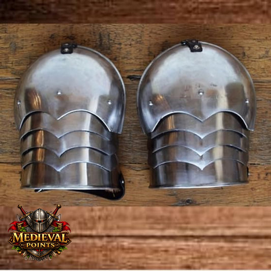 Simple XIV Century Medieval Pauldrons arm| Steel Pauldrons| pauldrons sca armor steel armor medieval SCA Larp, Thanks giving gift