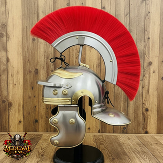 Roman Centurion Helmet ,New Roman helmet With Red Plume
